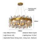 GobekUsa Crystal LED Pendant Light Chandelier for Living Dining Bedroom Luxe Decor