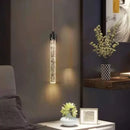 GobekUsa Crystal LED Pendant Light: Modern Hanging Bar Lamp for Bedroom, Living Room, & Home Decor