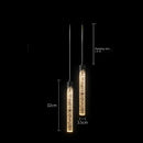 GobekUsa Crystal LED Pendant Light: Modern Hanging Bar Lamp for Bedroom, Living Room, & Home Decor