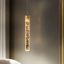 GobekUsa Crystal LED Pendant Light: Modern Hanging Bar Lamp for Bedroom, Living Room, & Home Decor