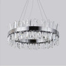 GobekUsa Crystal LED Pendant Light Chrome/Gold Luxury Chandelier for Kitchen Living Room.