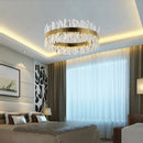 GobekUsa Crystal LED Pendant Light Chrome/Gold Luxury Chandelier for Kitchen Living Room.