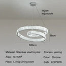 GobekUsa Crystal LED Pendant Lights: Modern Luxury Chandelier for Living and Dining Rooms