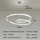 GobekUsa Crystal LED Pendant Lights: Modern Luxury Chandelier for Living and Dining Rooms