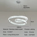 GobekUsa Crystal LED Pendant Lights: Modern Luxury Chandelier for Living and Dining Rooms