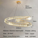 GobekUsa Crystal LED Pendant Lights: Modern Luxury Chandelier for Living and Dining Rooms