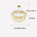 GobekUsa Crystal LED Ring Chandelier: Modern Home Lighting Fixture