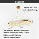 GobekUsa Crystal LED Ring Chandelier: Modern Home Lighting Fixture