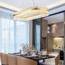 GobekUsa Crystal LED Ring Chandelier: Modern Home Lighting Fixture