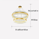 GobekUsa Crystal LED Ring Chandelier: Modern Home Lighting Fixture