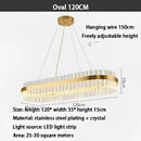 GobekUsa Crystal LED Ring Chandelier: Modern Home Lighting Fixture