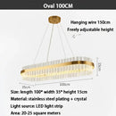 GobekUsa Crystal LED Ring Chandelier: Modern Home Lighting Fixture