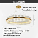 GobekUsa Crystal LED Ring Chandelier: Modern Home Lighting Fixture