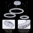 GobekUsa Crystal LED Ring Chandelier for Luxe Living Spaces