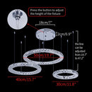 GobekUsa Crystal LED Ring Chandelier for Luxe Living Spaces