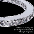 GobekUsa Crystal LED Ring Chandelier for Luxe Living Spaces