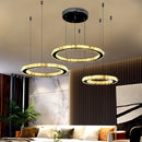 GobekUsa Crystal LED Ring Chandelier for Luxe Living Spaces