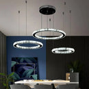 GobekUsa Crystal LED Ring Chandelier for Luxe Living Spaces