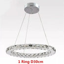 GobekUsa Crystal LED Ring Chandelier for Luxe Living Spaces