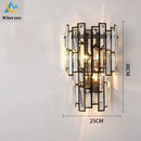 GobekUsa Crystal LED Wall Lamp for Bedroom Living Room Study Minimalist Design
