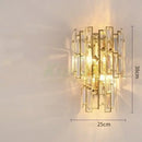 GobekUsa Crystal LED Wall Lamp for Bedroom Living Room Study Minimalist Design