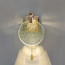 GobekUsa Crystal LED Wall Lamp for Bedroom Living Room Decor
