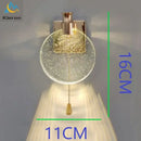 GobekUsa Crystal LED Wall Lamp for Bedroom Living Room Decor