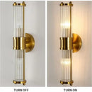 GobekUsa Crystal LED Wall Lamp: Single & Double Head Modern Bedside Background Light
