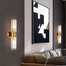 GobekUsa Crystal LED Wall Lamp: Single & Double Head Modern Bedside Background Light