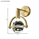 GobekUsa Translucent Crystal LED Wall Lamp with Modern Gold Finish and Beveled Design