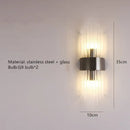 GobekUsa Crystal LED Wall Lamp Stainless Steel Sconces for Bedroom Dining Room