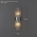 GobekUsa Crystal LED Wall Lamp Stainless Steel Sconces for Bedroom Dining Room