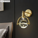 GobekUsa Translucent Crystal LED Wall Lamp with Modern Gold Finish and Beveled Design