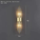 GobekUsa Crystal LED Wall Lamp Stainless Steel Sconces for Bedroom Dining Room