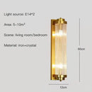 GobekUsa Crystal LED Wall Lamp Modern Indoor Lighting for Bedroom Living Room Corridor Entryway