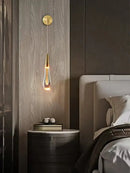 GobekUsa Crystal LED Wall Lamp Modern Minimalist Living Room Bedside Lamp