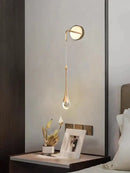 GobekUsa Crystal LED Wall Lamp Modern Minimalist Living Room Bedside Lamp
