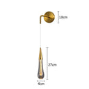 GobekUsa Crystal LED Wall Lamp Modern Minimalist Living Room Bedside Lamp