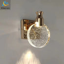 GobekUsa Simple Crystal LED Wall Lamp for Bathroom Bedroom