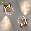 GobekUsa Simple Crystal LED Wall Lamp for Bathroom Bedroom