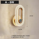 GobekUsa Crystal LED Wall Lamp: Modern Nordic Sconces for Living Room Bedroom Decor