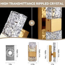 GobekUsa Crystal LED Wall Light Remote Control Dimmable 3000K 6000K for Bedroom Hallway