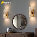 GobekUsa Crystal LED Wall Light Remote Control Dimmable 3000K 6000K for Bedroom Hallway