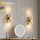 GobekUsa Crystal LED Wall Light Remote Control Dimmable 3000K 6000K for Bedroom Hallway
