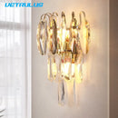 GobekUsa Crystal LED Wall Light Modern Indoor Lighting for Living Room & Aisle