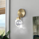 GobekUsa Crystal LED Wall Sconce Fixture - Modern Luxury Copper Ceiling Light for Home Decor