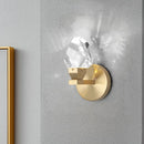 GobekUsa Crystal LED Wall Sconce Fixture - Modern Luxury Copper Ceiling Light for Home Decor