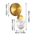 GobekUsa Crystal LED Wall Sconce Fixture - Modern Luxury Copper Ceiling Light for Home Decor
