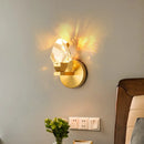 GobekUsa Crystal LED Wall Sconce Fixture - Modern Luxury Copper Ceiling Light for Home Decor
