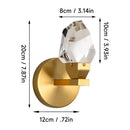 GobekUsa Crystal LED Wall Sconce Fixture - Modern Luxury Copper Ceiling Light for Home Decor